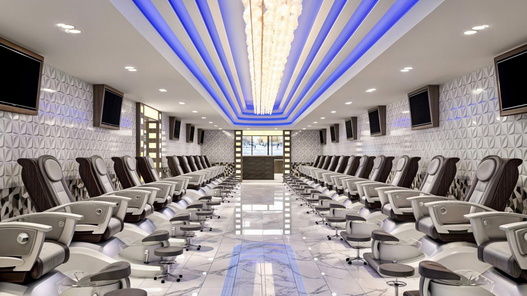 Interior salon seating and workstations
