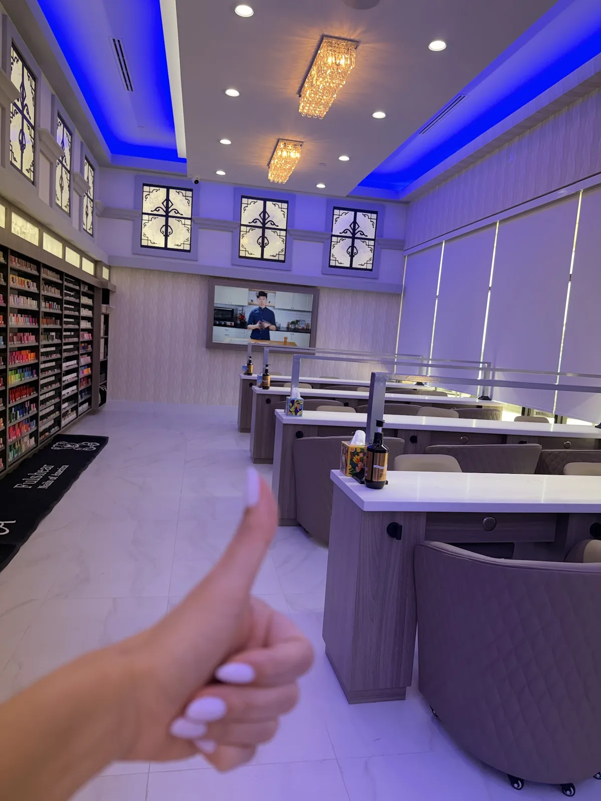 Wall of premium nail polish shades